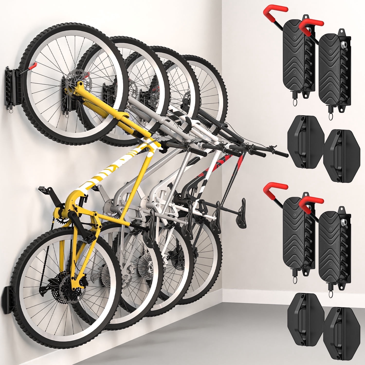 FUNWICTSwivel Bike Wall Mount Bike Rack Garage Organizer, Vertical Bike ...