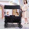FUNYARD Stroller Wagon for 2 Kids ,Cart Stroller Folding Wagon Push