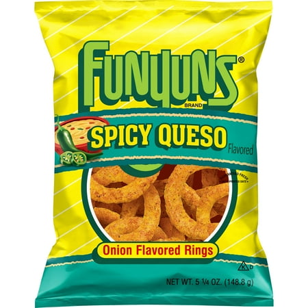 Funyuns Spicy Queso Onion Flavored Rings, 5.25 oz Bag