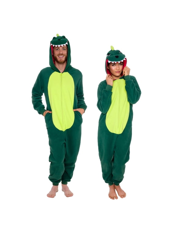 Funziez Dinosaur Union Suit Costume - Slim Fit Adult Unisex - Medium