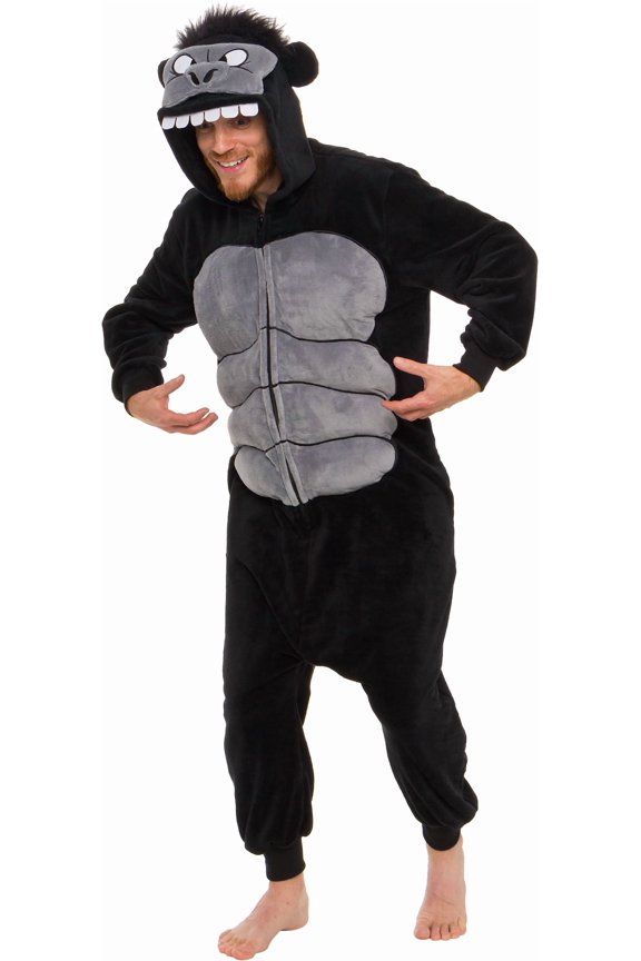 ! Gorilla Men's Novelty Union Suit Costume for Halloween -Black, XX-Large