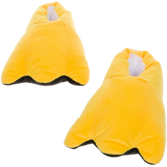 FUNZIEZ! - Men's LED Light Up Duck Feet Animal Slippers - Small