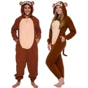 FUNZIEZ! - Monkey Slim Fit Adult Unisex Novelty Union Suit Costume for Halloween - Medium