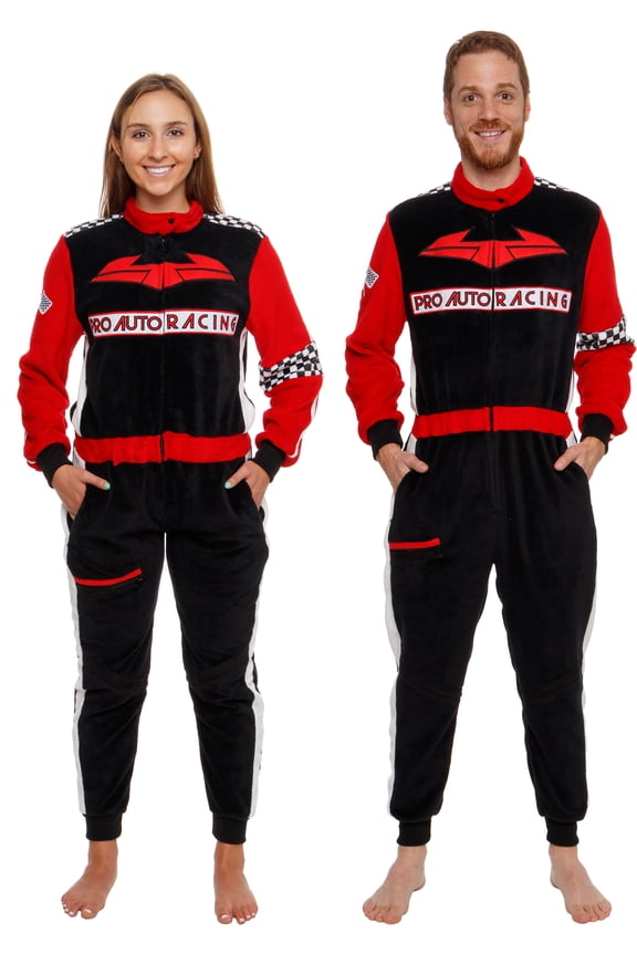 - Racecar Slim Fit Adult Unisex Novelty Union Suit Costume for Halloween - Large