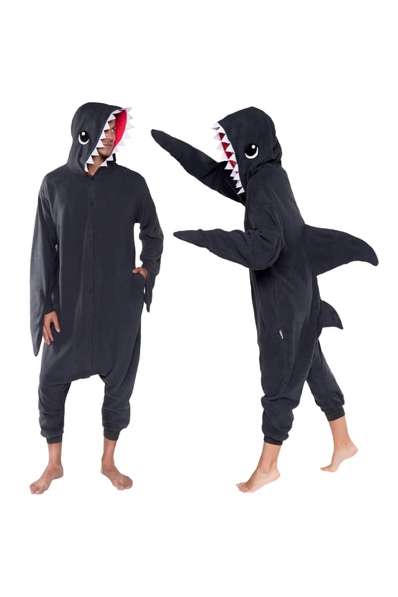 ! - Shark Adult Unisex Novelty Union Suit Costume for Halloween - Small