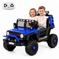 thumbnail image 1 of FUPOJH 12V Kids Electric Car,2 Seater Kids Ride on Car with Remote,Bluetooth,Swing and Sport Mode,4mph,Dual Motors,Blue, 1 of 10