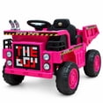 thumbnail image 1 of FUPOJH 12V Ride On Dump Truck for Kids, Electric Truck, Electric Construction Vehicle Toy with Electric Dump Bed, Parents Remote, Bluetooth, Ages 3-5,Pink, 1 of 10