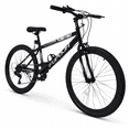 thumbnail image 1 of FUPOJH 24" Mountain Bikes for Boy,Girl,7 Speed, V Brakes, off Road Tires,Black, 1 of 9