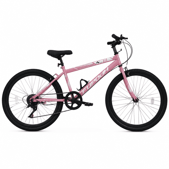 FUPOJH 24" Mountain Bikes for Teens,7 Speed,V Brakes,off Road Tires,Unisex,Pink