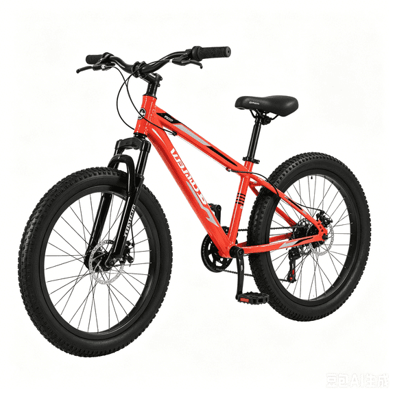 FUPOJH 26" Fat Tire All-Terrain Bike:Shimano 21-Speed,Dual Disc Brakes,for Teens & Adults,Orange
