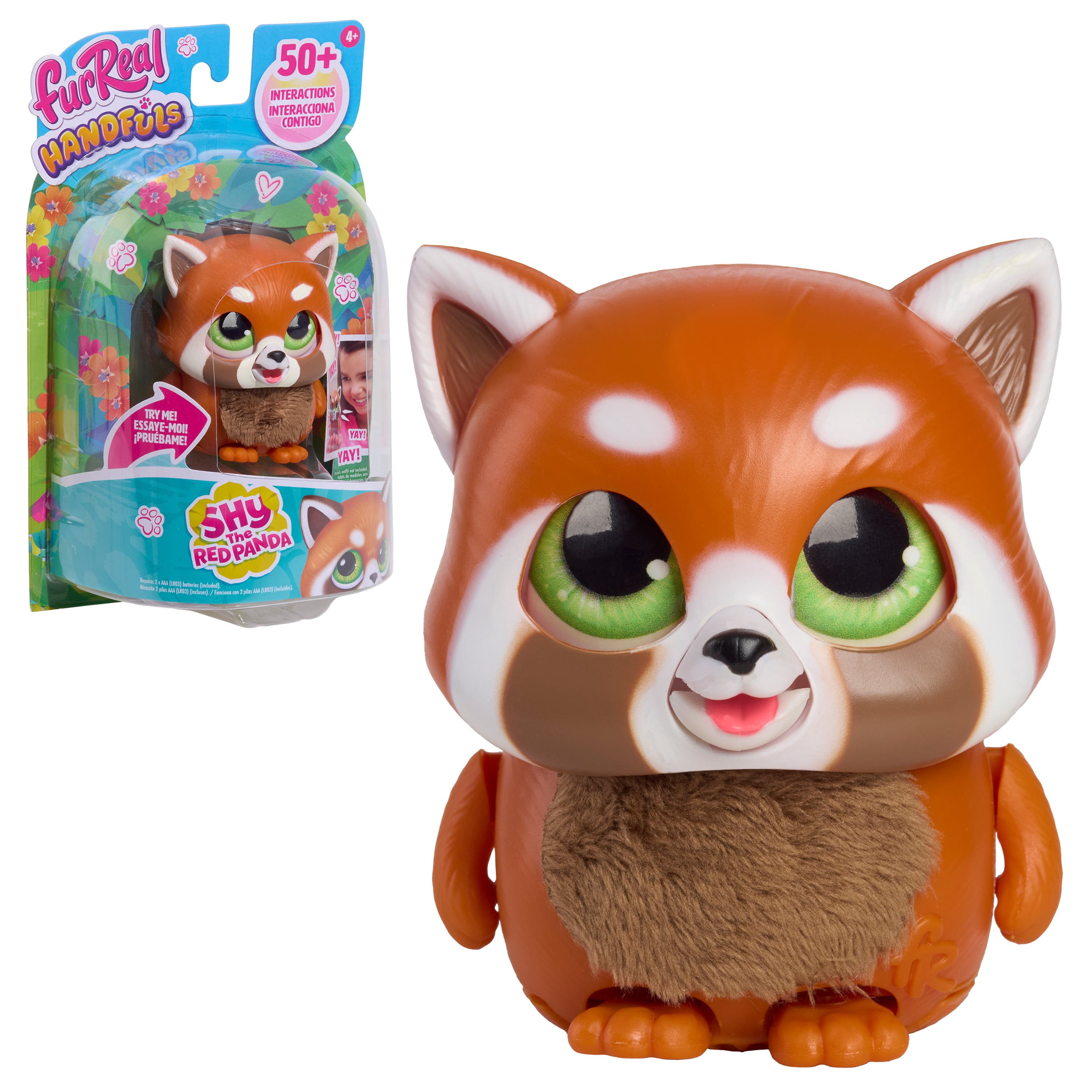 furReal Handfuls Shy the Red Panda, 3.5 inch Interactive Panda
