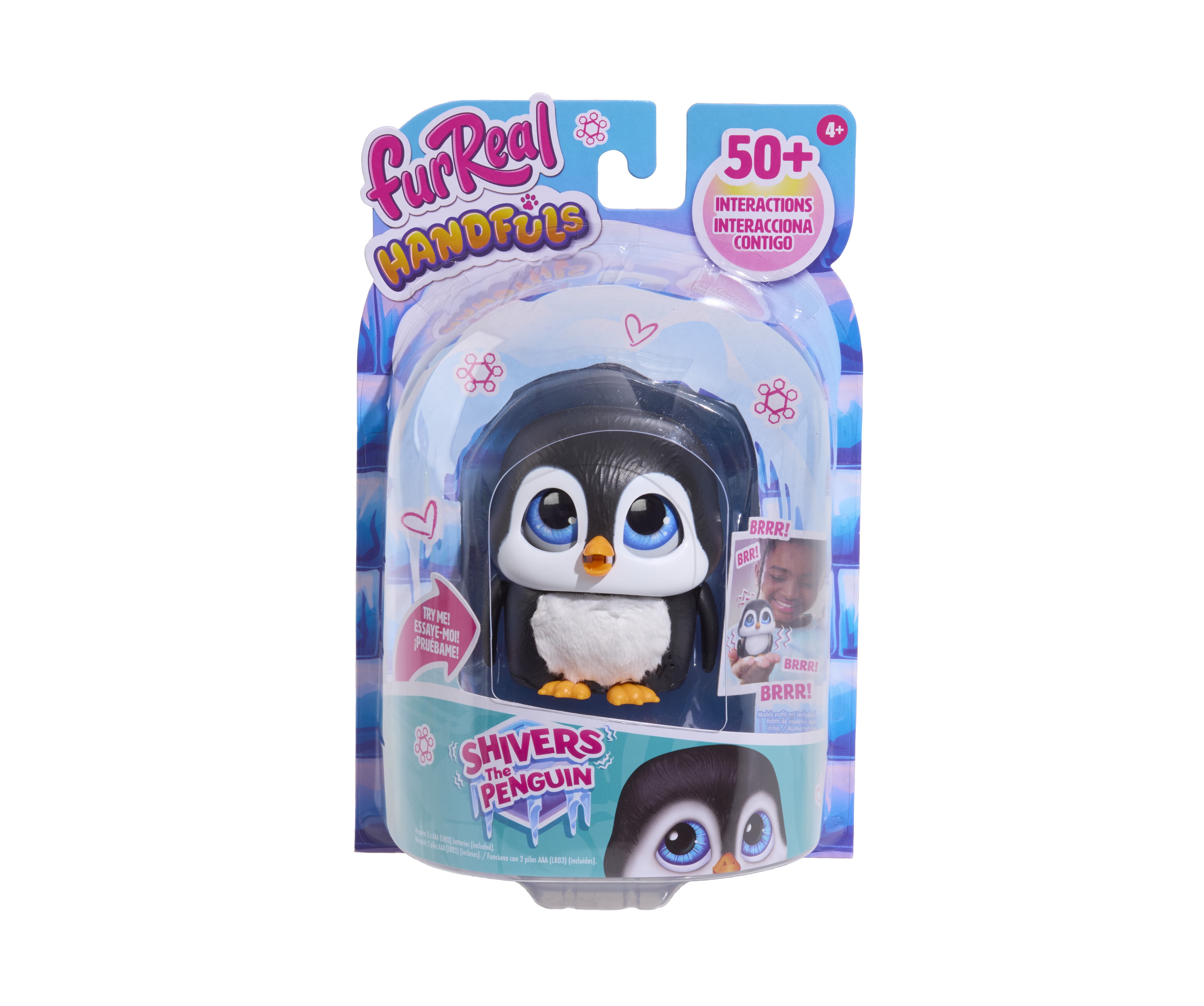 ノベルトイズ　ザ　クリプト　グレートウルはブス　ムラコ　グレー　可動フィギュア furReal Handfuls Shivers the Penguin, 3.5 inch Interactive toy, 50