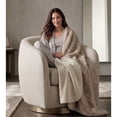 thumbnail image 1 of Cozy Haven Luxury Reversible Faux Fur to Plush Oversized Couch Throw Blanket, Beige, 50 x 72 in, 1 of 9