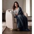 thumbnail image 1 of Cozy Haven Luxury Reversible Faux Fur to Plush Oversized Couch Throw Blanket, Blue, 50 x 72 in, 1 of 9
