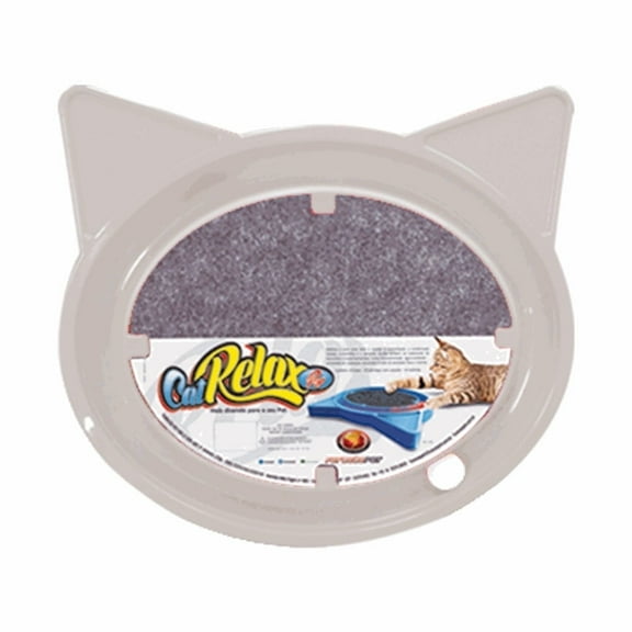 FURACOPET Cat Toy with Scratcher Pad and Rolling Ball Oval Track for Independent Play and Instinct Stimulation (Gray)