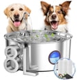thumbnail image 1 of FURCLAN Dog Water Fountain Stainless Steel 8L Large Capacity Pet Water Dispenser with Quiet Pump 3 Filters Included Easy Clean for Large Dogs Cats and Multi Pet Homes, 1 of 8