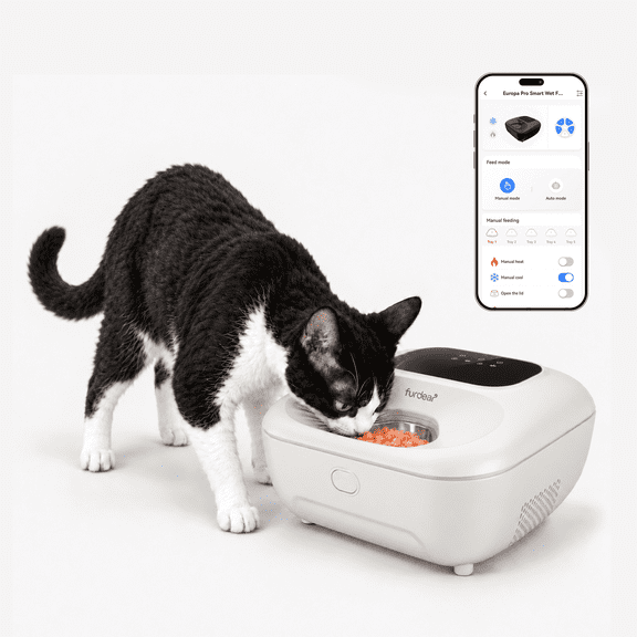FURDEAR Europa Lite Smart Wet Food Feeder, Heating and Cooling, Wifi, Scheduled Feeding