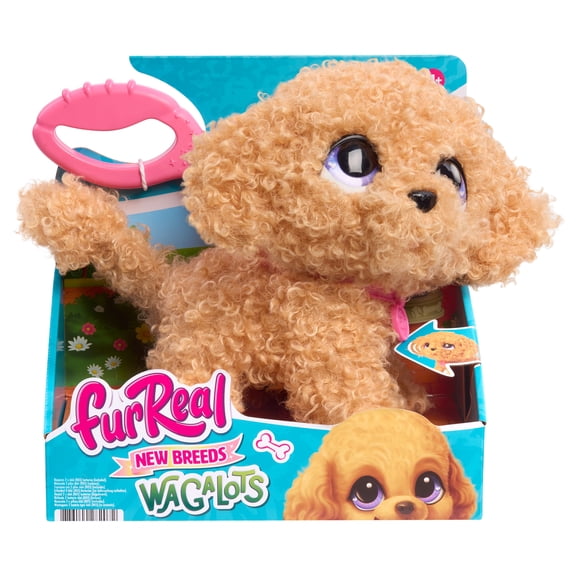 FurReal Wag-a-Lots Poodle Interactive Walking Plush Puppy with Detachable Leash and Sounds, 8-Inch Toy Dog, Ages 4 and up