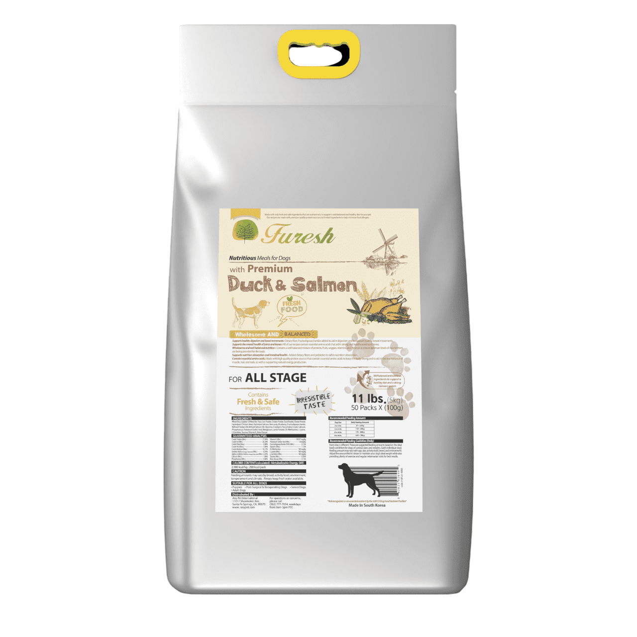 FURESH Limited Ingredient Dry Dog Food, Duck & Salmon Recipe, 11 lb Bag
