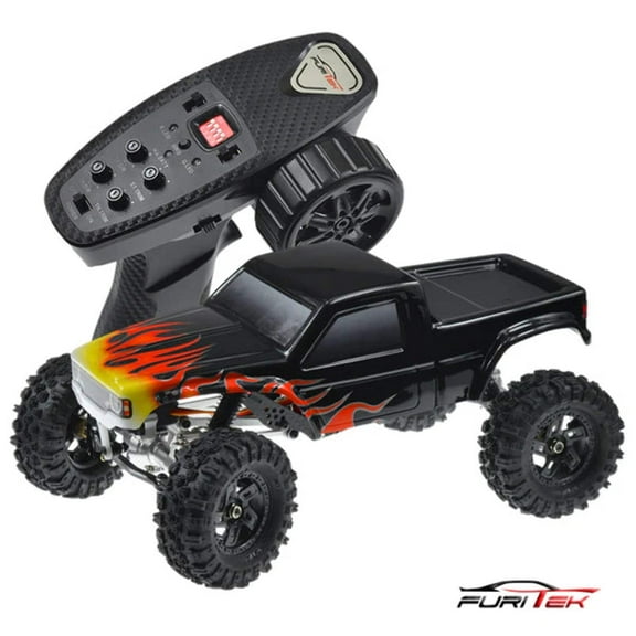 FURITEK CAYMAN PRO V2 4X4 1/18 PREMIUM RC CRAWLER W/ TX/RX BLACK WITH FLAMES VERSION