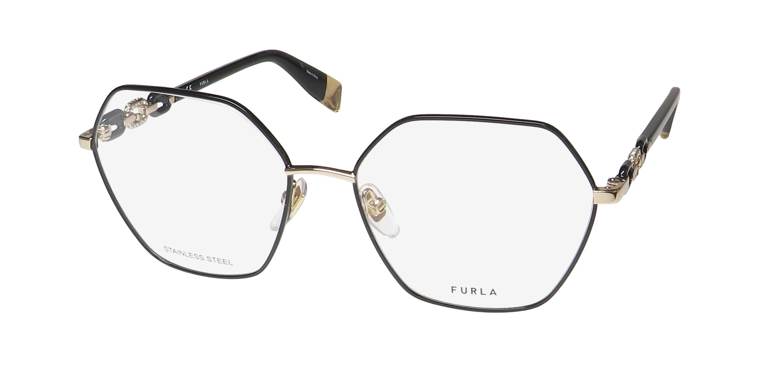 Furla Oversized Square Sunglasses Clear Black Green Frame Gradient Lenses Case Sunglasses NERO Furla | Furla US main image 2