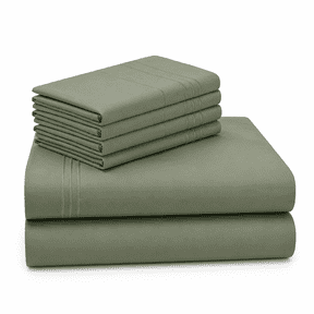 FURMORA Pure Egyptian Cotton 800 Thread Count Sheet Set,4 Pc Set,Sateen Weave,King Size Sheet Set Soft Luxury Bedding,Fits Upto 21" Inch Deep Pocket (Sage Solid,King Size)