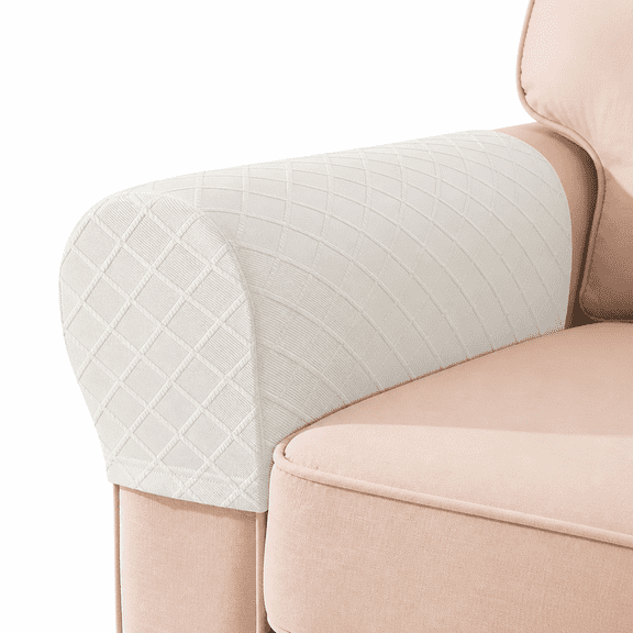 FURMORA 2Pcs Couch Arm Covers,Retains Shape Well Sofa Arm Covers,Superior Material Chair Arm Covers,white