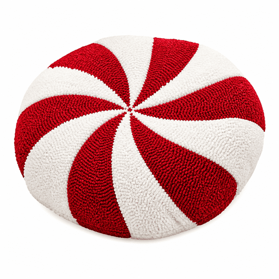 FURMORA Christmas Candy Cane Pillow Christmas Throw Pillows Peppermint Pillows Red and White Christmas Decorations Cute Plush Pillow Christmas Decorative Lollipop Pillow for Couch Cushion