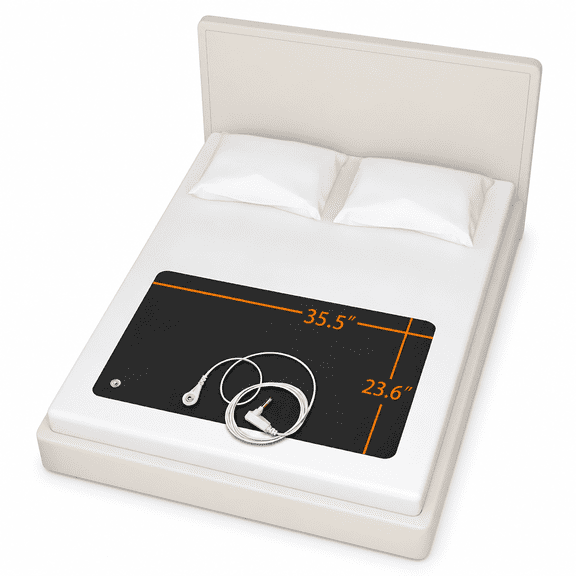 FURMORA Grounding Mat for Improving Sleep,Grounding Pad for Health,Grounding Bed Mat with Grounding Cord for Better Working (35.5 * 23.6inch)