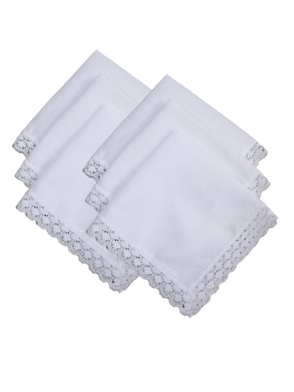 Handkerchiefs for Women, Soft Cotton Fabric Handkerchiefs for DIY Projects, Mother of the Bride Gifts, 6 Pieces