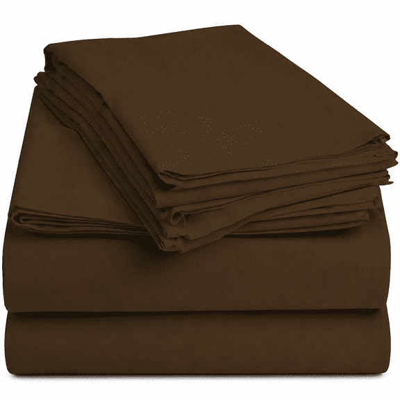 FURMORA Luxury 4 Piece Bed Sheets Set Queen Size - Chocolate Solid 100% Pure Egyptian Cotton 800 Thread Count,Sateen Weave Sheet Set,Soft Long Staple Cotton,12" Deep Pocket