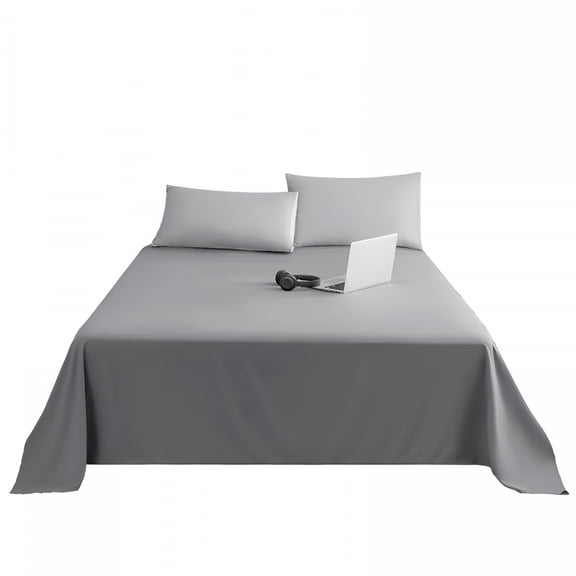 FURMORA Luxury Full Size Bed Sheets-Ultra-Soft 120G,Cooling & Breathable Hotel Class A Quality Bedding,Thick and Resistant,Cooling Sheets Full Size Light Gray Full Size