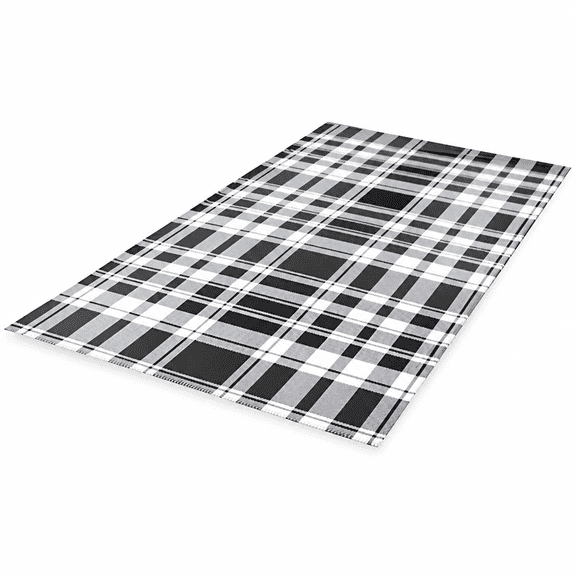 FURMORA Rectangle Waterproof Vinyl Table Cloth,Buffalo Flannel Backed Tablecloth,Wipeable Plastic Table Cover,Oil Proof Heavy Duty Wipeable Table Covers for Dining/Camping/Picnic/Outdoor