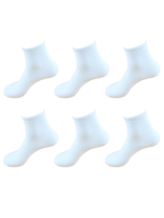 Socks for Men,Odor Control and Sweat Absorption Socks for Women,Multi-Season Use Standard Design Grip Socks,White