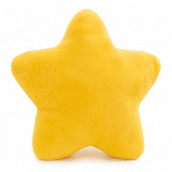 FURMORA Star Pillow 30cm x 30cm Playful Cushion Yellow Star Shape Plush Decorative Cushion