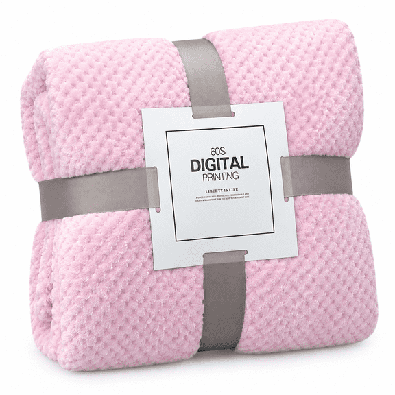 FURMORA Weighted Chunky Throw Blanket,Winter Fall Plush Blankets and Throws Full Size,Heavy Throw Blankets for Living,Outdoor,Sofa,Bed,Pink (27.5X39.3In)