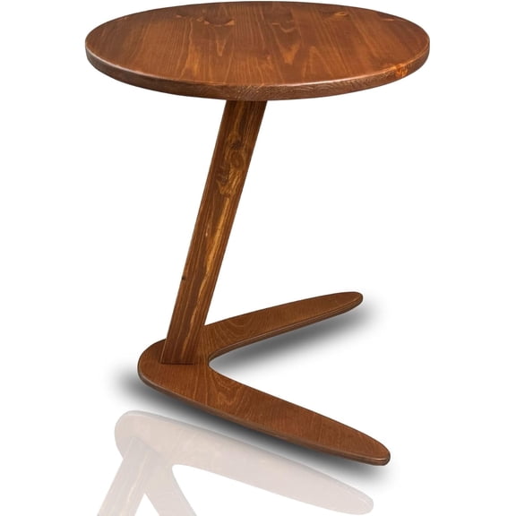 Furnirem C-Shaped Handmade End Table, Side Table for Couches, Sofa Tables Slide Under Couch for Living Room, Over Couch TV Tray Table for Small Spaces