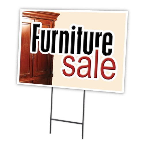 FURNITURE SALE 12"x16" Yard Sign & Stake | Advertise Your Business | Stake Included Image On Front Only | Made in The USA