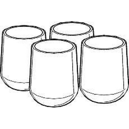 FURNITURE TIPS 3/4" WHITE 4PK