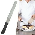 thumbnail image 1 of FURNIX 10 Inch Offset Cake Spatula Black Stainless Steel Thickened Blade Icing Spreader Frosting Knife Baking Decorating Tool Home Kitchen,Wide Flexible Blade,Smooth Icing Cake Transfer,Large Spatula, 1 of 9