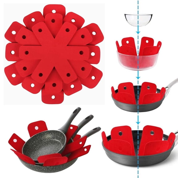 FURNIX 12Pc Pan Pot Protectors,4-Size Thicker Stacking Cookware Pads,Customizable Scratch-Proof Pot Dividers,Glassware Countertop Hot Pad Protectors,Washable Reusable Kitchen Stacking Organizers