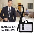 thumbnail image 1 of FURNIX 1PC Plastic Vaccine Card Protective Case,ID Card Holder with Lanyard,for Health Records,Black,Waterproof Card Sleeve,Clamshell Design,Dual Use Hanging Slot,for Conferences and Travel, 1 of 2