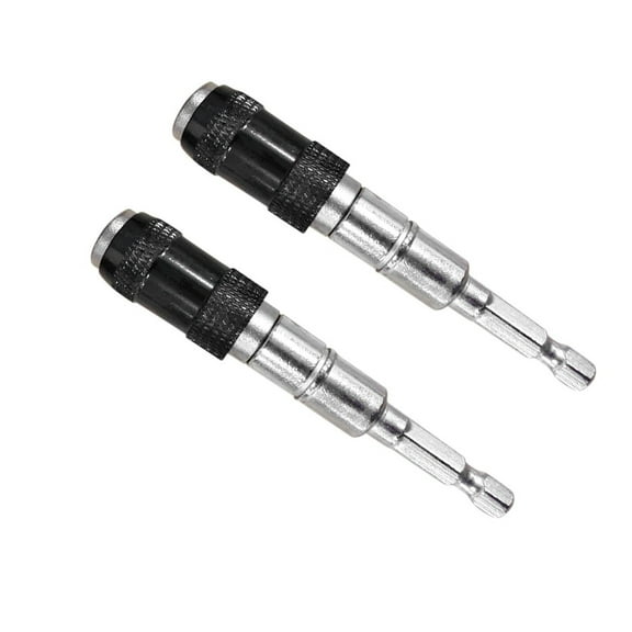 FURNIX 2-Pack Magnetic Screw Drill Tips,1/4" Quick Change Bit Holder with Spring Release,20° Pivot Magnetic Drill Bit,Lockable Straight Holder for Impact Drivers