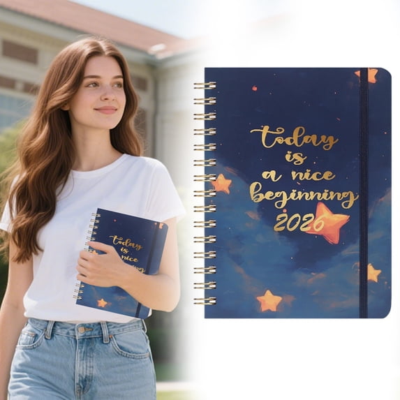 FURNIX 2026 Weekly And Monthly Planner Calendar,A5 Stylish Planner – Perfect Gift For Women & Professionals,2026 Weekly Monthly Planner,Jan-Dec 12 Month,Monthly Tabs Twin-Wire Binding,Daily Planner