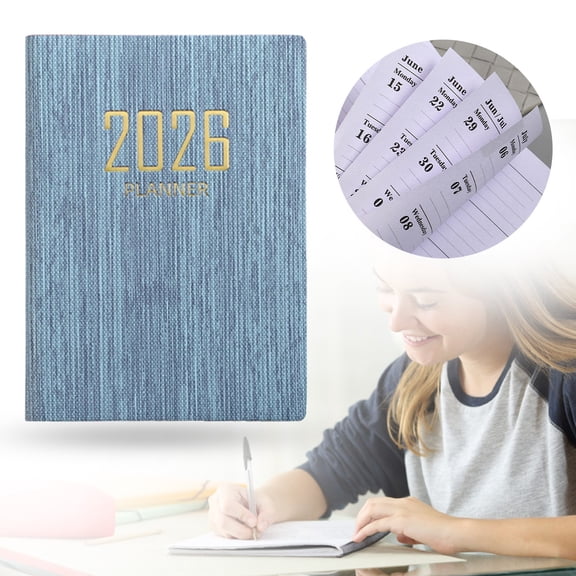 FURNIX 2026Planner,A7 Navy Mini Notebook Gift For Students & Travel Enthusiasts,Hardcover Journal Planner,Basic Daily Organizer,Everyday Productivity,Business Planner,Day Planner,Leather Planner 2026