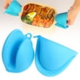 thumbnail image 1 of FURNIX 2Pc Silicone Oven Mitts,Heat Resistant Cooking Grips,Mini Finger Protector,Kitchen Pinch Mitts,Bbq Baking Gloves,Pot Holder Accessories,Heat Shield Tool,Reusable Kitchen Grips Blue, 1 of 9