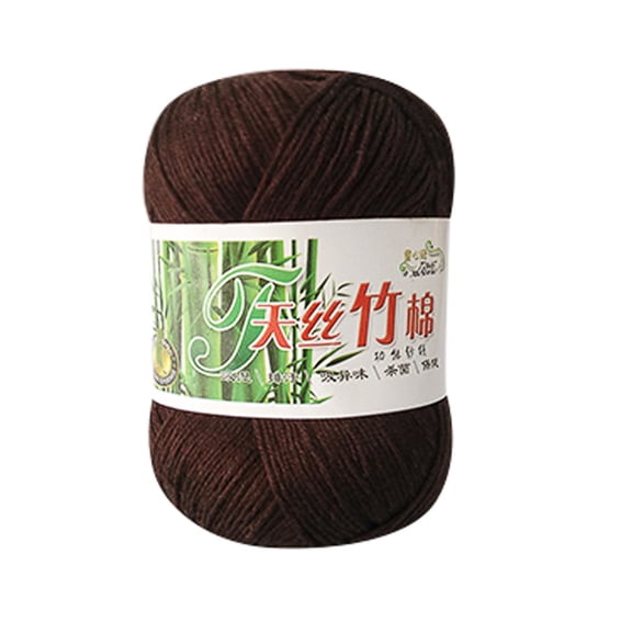 FURNIX 3Pc Baby Cotton Yarn,50G Brown Breathable Bamboo Cotton Yarn Soft High-Quality,Fuzzy Milk Cotton Yarn,Amigurumi Crochet Yarn,Craft Clothing Handmade Yarn,Adult Hats Home Textiles Diy Projects