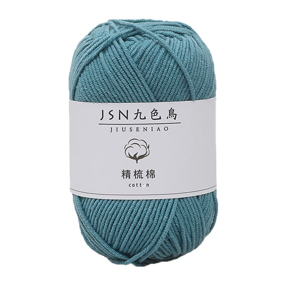 FURNIX 4-Ply Milk Cotton Yarn 50g Peacock Green,Soft Knitting DIY Sweaters Scarves,Hand Crochet Wool Breathable,Skin-Friendly Amigurumi,Home Decor Projects
