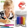 thumbnail image 1 of FURNIX 4Pc Silicone Pencil Grips,Rubber Pen Grips,Assorted Textured Surface Grips,Sensory Fidget Sleeves,Anxiety Stress Relief,Concentration Aid,Writing Auxiliary Tool,Fine Motor Skills Training, 1 of 9