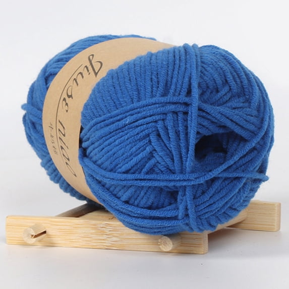 FURNIX 5-Strand Milk Cotton Yarn,50g Soft Knitting Thread for Sweaters Scarves Hats,DIY Crochet Wool in Light Blue,Milk Cotton Blend,Breathable Skin-Friendly,3.5-5mm Needle Recommended